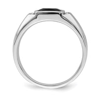 Load image into Gallery viewer, 14k White Gold Onyx and Diamond Mens Ring
