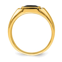 Load image into Gallery viewer, 14k Onyx and Diamond Mens Ring

