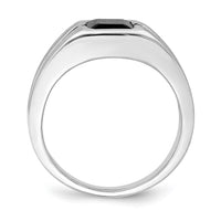 Load image into Gallery viewer, 14k White Gold Onyx and Diamond Mens Ring
