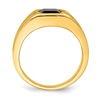 Load image into Gallery viewer, 14k Onyx and Diamond Mens Ring
