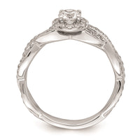 Load image into Gallery viewer, 14k White Gold Halo Plus 3/8 carat Diamond Complete Engagement Ring

