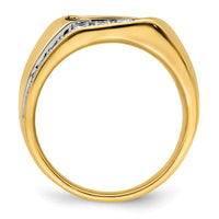 Load image into Gallery viewer, 14k Onyx and Diamond Mens Ring
