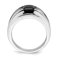 Load image into Gallery viewer, 14k White Gold Onyx and Diamond Mens Ring
