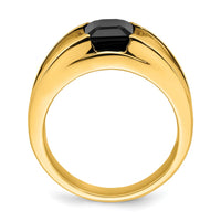 Load image into Gallery viewer, 14k Onyx and Diamond Mens Ring
