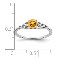 Load image into Gallery viewer, 14K White Gold Citrine Celtic Knot Ring
