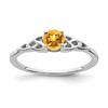 14K White Gold Citrine Celtic Knot Ring