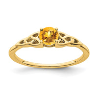 Load image into Gallery viewer, 14K Citrine Celtic Knot Ring
