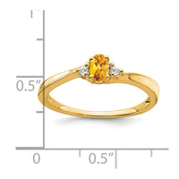 Load image into Gallery viewer, 14K Citrine and Diamond Ring
