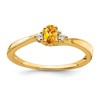 14K Citrine and Diamond Ring