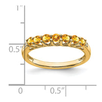 Load image into Gallery viewer, 14k Citrine and Diamond 7-stone Ring
