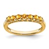 14k Citrine and Diamond 7-stone Ring