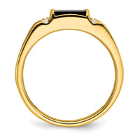 Load image into Gallery viewer, 14k Square Onyx and Diamond Mens Ring
