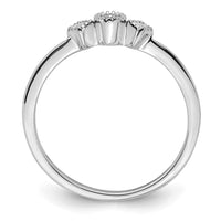 Load image into Gallery viewer, 14k White Gold Beaded Edge Petite 3-Stone 1/10 carat Round/Princess Diamond Complete Promise/Engagement Ring
