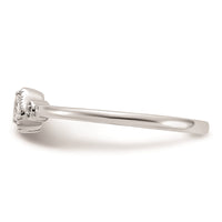 Load image into Gallery viewer, 14k White Gold Rope Edge Petite 3-Stone 1/15 carat Pear Diamond Complete Promise/Engagement Ring
