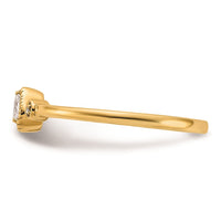 Load image into Gallery viewer, 14k Rope Edge Petite 3-Stone 1/15 carat Pear Diamond Complete Promise/Engagement Ring
