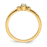 Load image into Gallery viewer, 14k Beaded Edge Petite 3-Stone 1/15 carat Round Diamond Complete Promise/Engagement Ring
