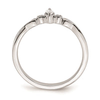Load image into Gallery viewer, 14k White Gold Beaded Edge Petite 3-Stone 1/15 carat Marquise Diamond Complete Promise/Engagement Ring
