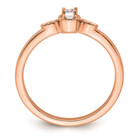 Load image into Gallery viewer, 14k Rose Gold Rope Edge Petite 1/15 carat Cushion-cut Diamond Complete Promise/Engagement Ring
