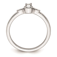 Load image into Gallery viewer, 14k White Gold Rope Edge Petite 1/15 carat Cushion-cut Diamond Complete Promise/Engagement Ring
