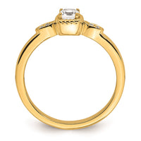 Load image into Gallery viewer, 14k Rope Edge Petite 1/4 carat Cushion-cut Diamond Complete Promise/Engagement Ring
