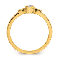 Load image into Gallery viewer, 14k Rope Edge Petite 1/15 carat Round Diamond Complete Promise/Engagement Ring
