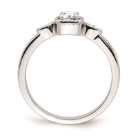 Load image into Gallery viewer, 14k White Gold Rope Edge Petite 1/4 carat Round Diamond Complete Promise/Engagement Ring

