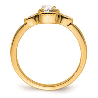 Load image into Gallery viewer, 14k Rope Edge Petite 1/4 carat Round Diamond Complete Promise/Engagement Ring
