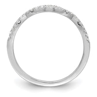 Load image into Gallery viewer, 14k White Gold 1/8 carat Diamond Contoured Complete Wedding Band
