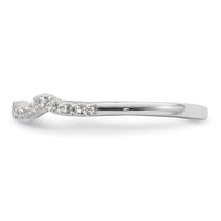 Load image into Gallery viewer, 14k White Gold 1/6 carat Diamond Contoured Complete Wedding Band

