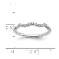 Load image into Gallery viewer, 14k White Gold 1/6 carat Diamond Contoured Complete Wedding Band
