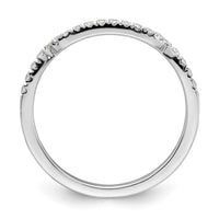 Load image into Gallery viewer, 14k White Gold 1/6 carat Diamond Contoured Complete Wedding Band
