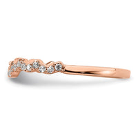 Load image into Gallery viewer, 14k Rose Gold 1/5 carat Diamond Contoured Complete Wedding band
