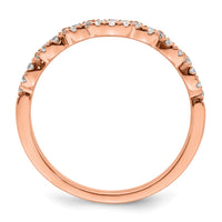 Load image into Gallery viewer, 14k Rose Gold 1/5 carat Diamond Contoured Complete Wedding band

