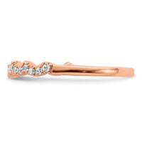 Load image into Gallery viewer, 14k Rose Gold 1/5 carat Diamond Contoured Complete Wedding band
