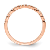 Load image into Gallery viewer, 14k Rose Gold 1/5 carat Diamond Contoured Complete Wedding band
