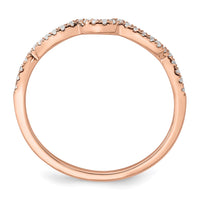 Load image into Gallery viewer, 14k Rose Gold 1/15 carat Diamond Contoured Complete Wedding Band
