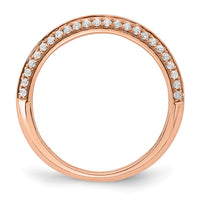 Load image into Gallery viewer, 14k Rose Gold 1/4 carat Diamond Contoured Complete Wedding band
