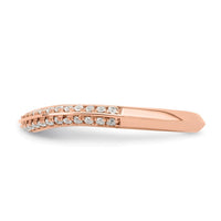 Load image into Gallery viewer, 14k Rose Gold 1/4 carat Diamond Contoured Complete Wedding band
