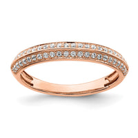 Load image into Gallery viewer, 14k Rose Gold 1/4 carat Diamond Complete Wedding band
