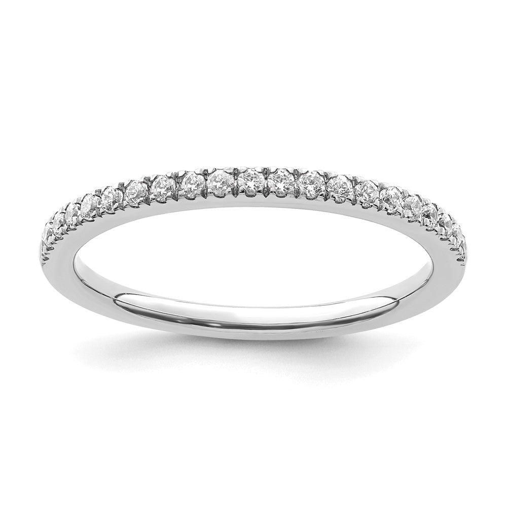 14k White Gold 1/4 carat Diamond Complete Wedding Band