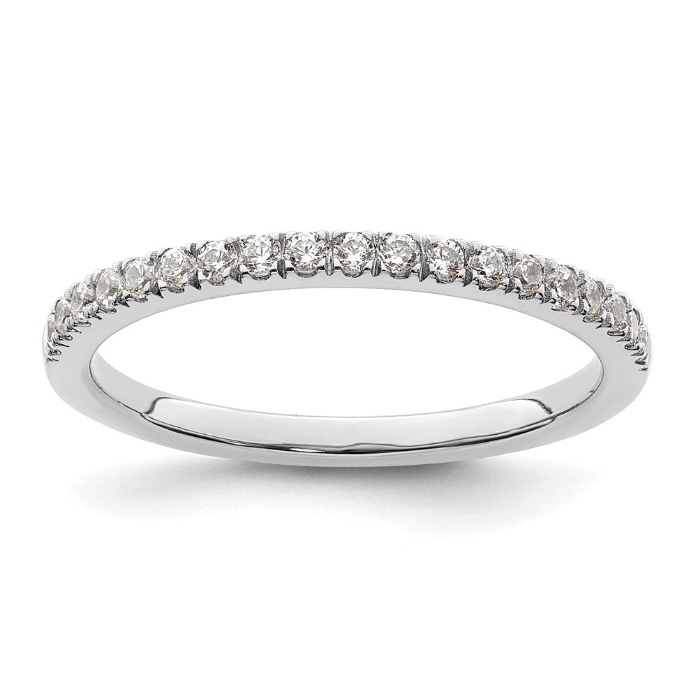 14k White Gold 1/5 carat Diamond Complete Wedding Band