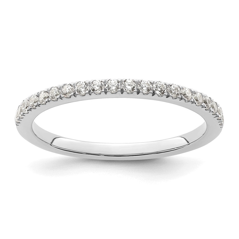 14k White Gold 1/4 carat Diamond Complete Wedding Band