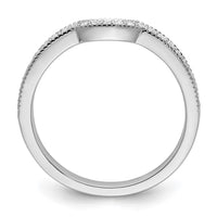 Load image into Gallery viewer, 14k White Gold 1/8 carat Diamond Contoured Complete Wedding Band
