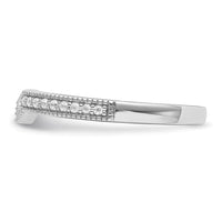 Load image into Gallery viewer, 14k White Gold 1/8 carat Diamond Contoured Complete Wedding Band
