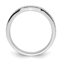 Load image into Gallery viewer, 14k White Gold 1/8 carat Diamond Contoured Complete Wedding Band
