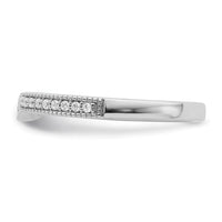 Load image into Gallery viewer, 14k White Gold 1/8 carat Diamond Contoured Complete Wedding Band
