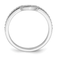 Load image into Gallery viewer, 14k White Gold 1/6 carat Diamond Contoured Complete Wedding Band
