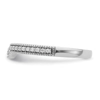 Load image into Gallery viewer, 14k White Gold 1/6 carat Diamond Contoured Complete Wedding Band
