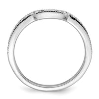 Load image into Gallery viewer, 14k White Gold 1/6 carat Diamond Contoured Complete Wedding Band
