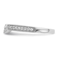 Load image into Gallery viewer, 14k White Gold 1/6 carat Diamond Contoured Complete Wedding Band
